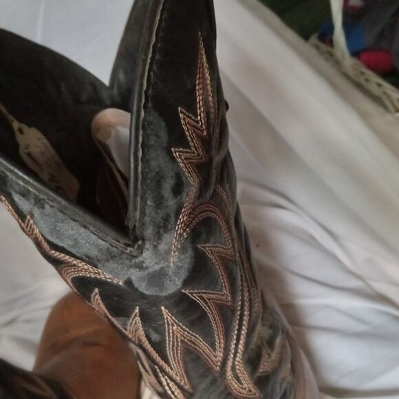 Laredo 4248 Men's Western Boot 2 Tone Brown Embossed 12D - Picture 12 of 12